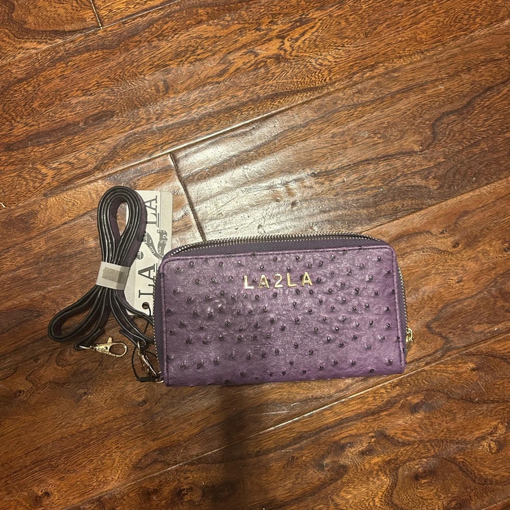 NWT....Purple Studded casual essential Women's wristlet wallet Y2K